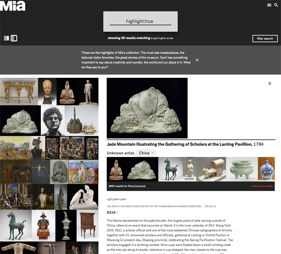 Collections intermediate detail page