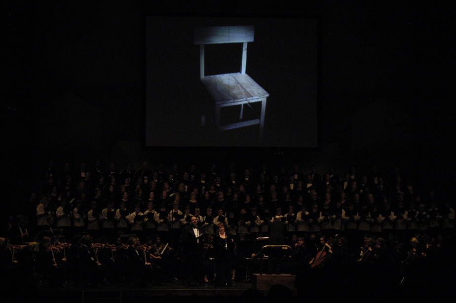Video of the chair being built during the performance